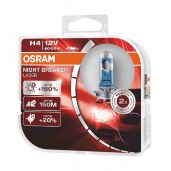 Крушка 12V, H4, 55/60W, P43T, блистер 2бр OSRAM